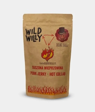 Suszona wieprzowina Willd Willy x Dziki Bill x Będzie Piekło Collab Pork Jerky 100g