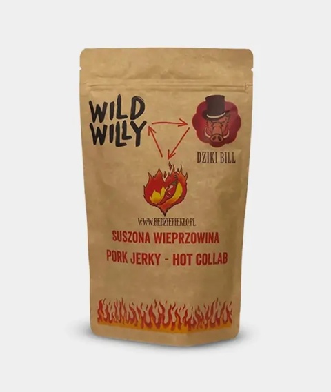 Suszona wieprzowina Willd Willy x Dziki Bill x Będzie Piekło Collab Pork Jerky 100g